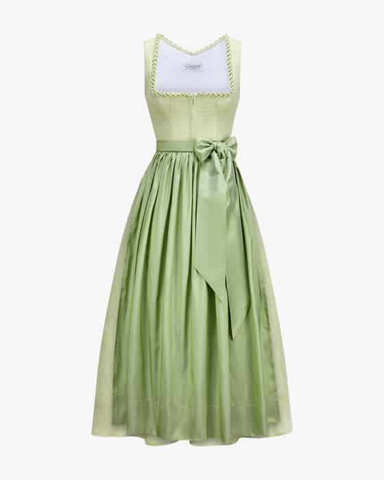 Leinendirndl Theresa lang mit Seidenschürze 