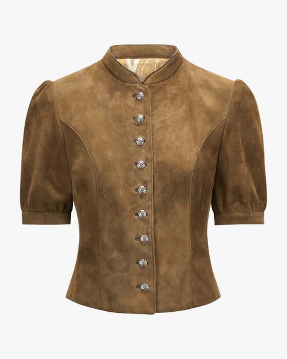 Trachten-Lederjacke Daria Kurzarmspencer 