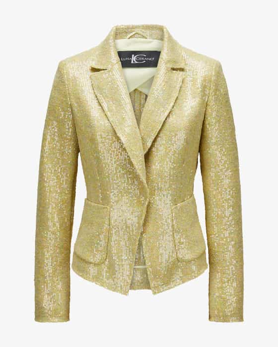 Blazer mit Pailletten-Besatz
