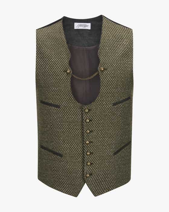 Trachtenweste Gulden aus Baumwoll-Leinen-Mix