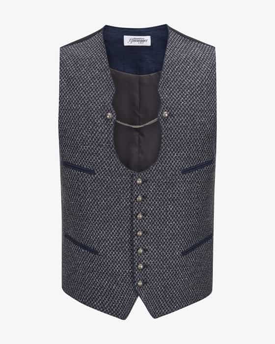 Trachtenweste Gulden aus Baumwoll-Leinen-Mix