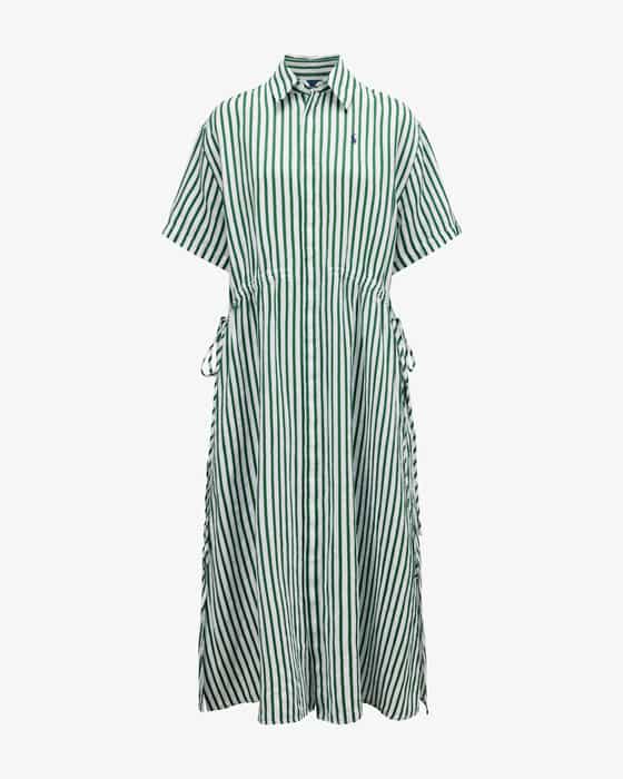 Linen and cotton shirt dress