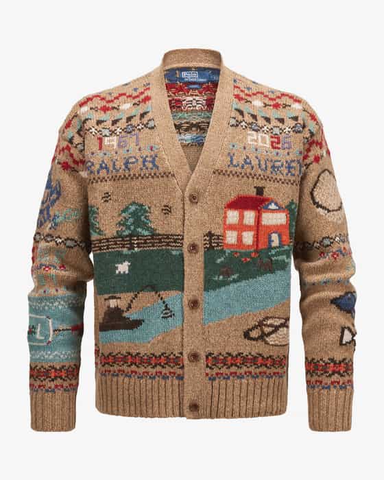 Relaxed-fit woollen cardigan