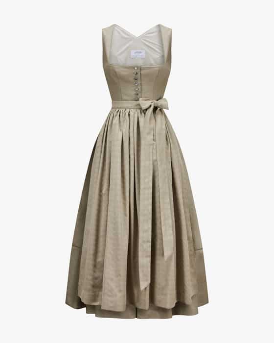 x LODENFREY Leinendirndl lang Brianna mit Schürze 