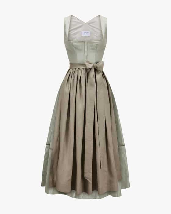 x LODENFREY Dirndl lang Britta mit Leinenschürze 
