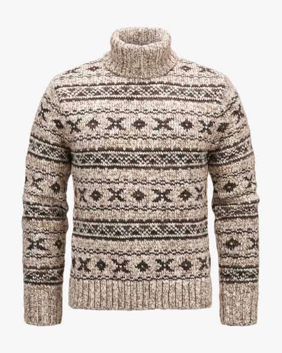 Wool-blend turtleneck jumper