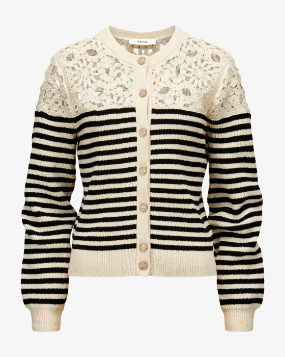 Strickjacke The Coastal Stripe aus Baumwoll-Mix