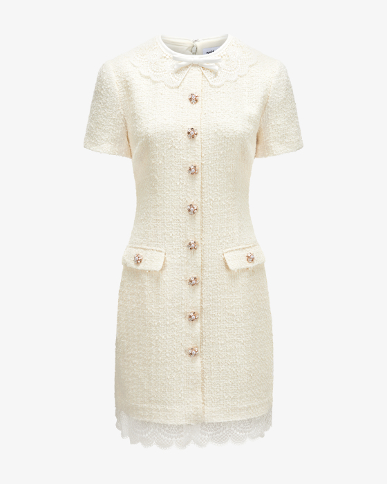 Kleid mit Spitzenkragen