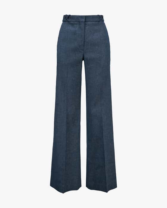 Hose Fluid Denim aus Baumwolle und Leinen