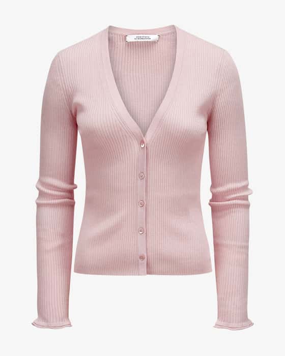 Cardigan made from virgin wool and cotton