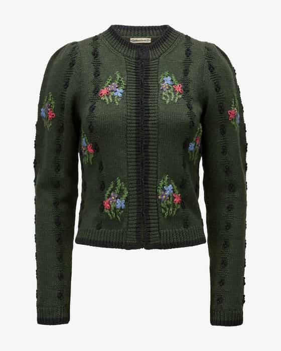 Nikki traditional-style cardigan made from merino wool