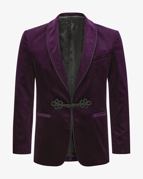 Cotton velvet tuxedo jacket
