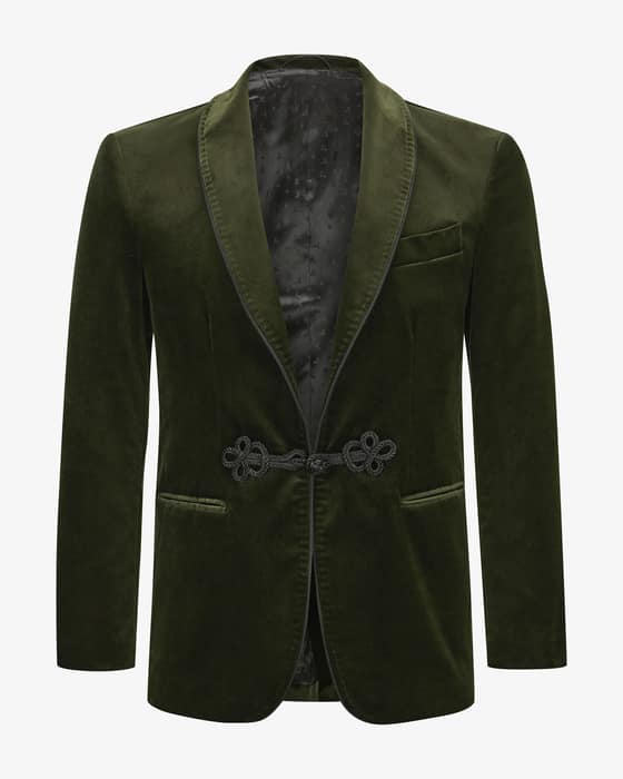 Cotton velvet tuxedo jacket