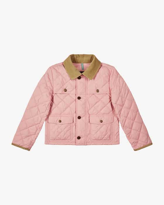 Steppjacke mit Cordkragen