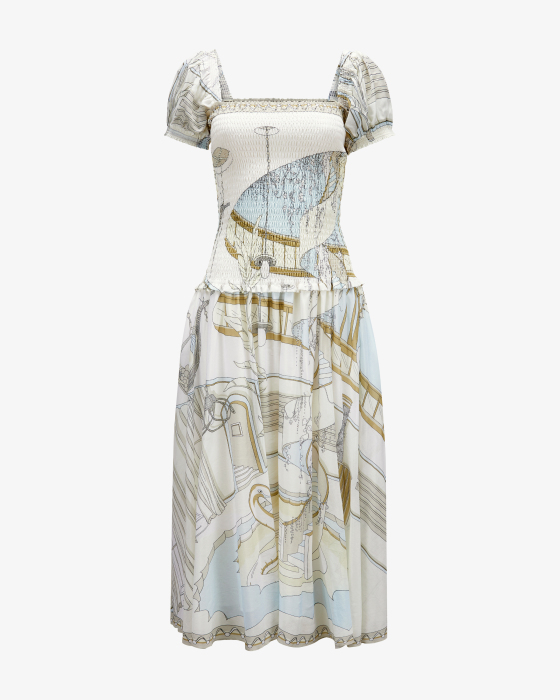 Kleid The Pool aus Seide und Baumwolle