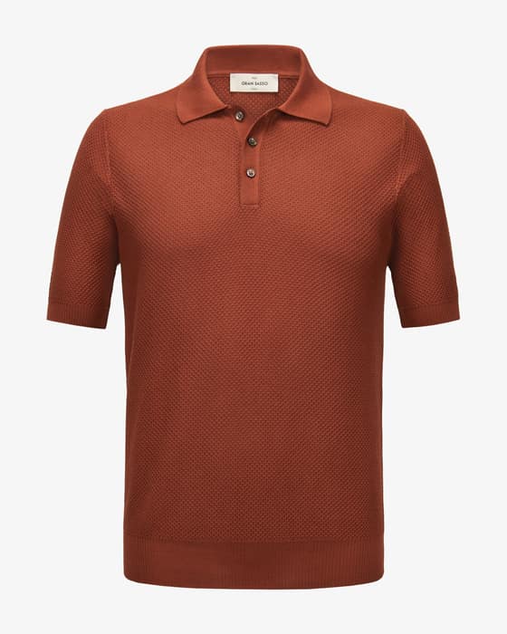 Strick-Poloshirt aus Bio-Baumwolle