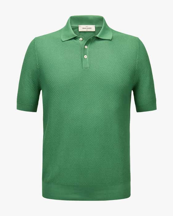 Strick-Poloshirt aus Bio-Baumwolle