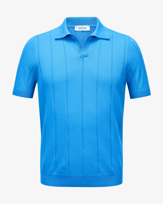 Strick-Poloshirt aus Baumwolle