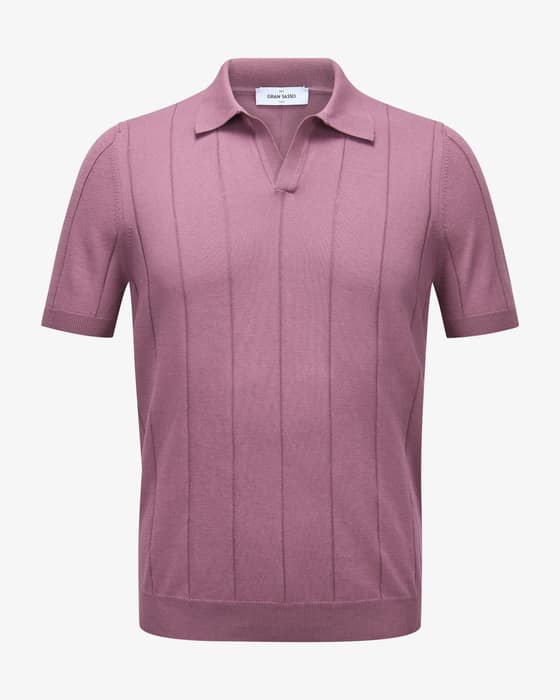 Strick-Poloshirt aus Baumwolle