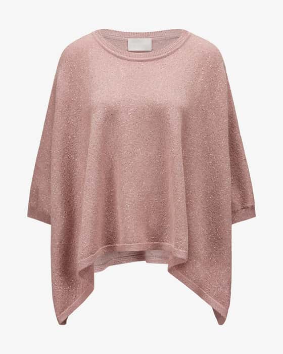 Poncho made from a merino wool blend