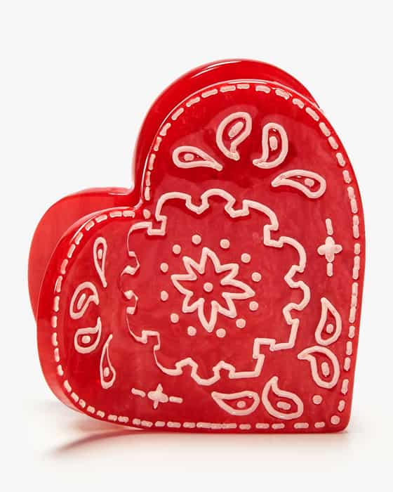 Mini Paisley Heart Hair Clip 