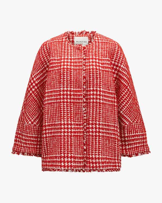 Wool-blend cape jacket