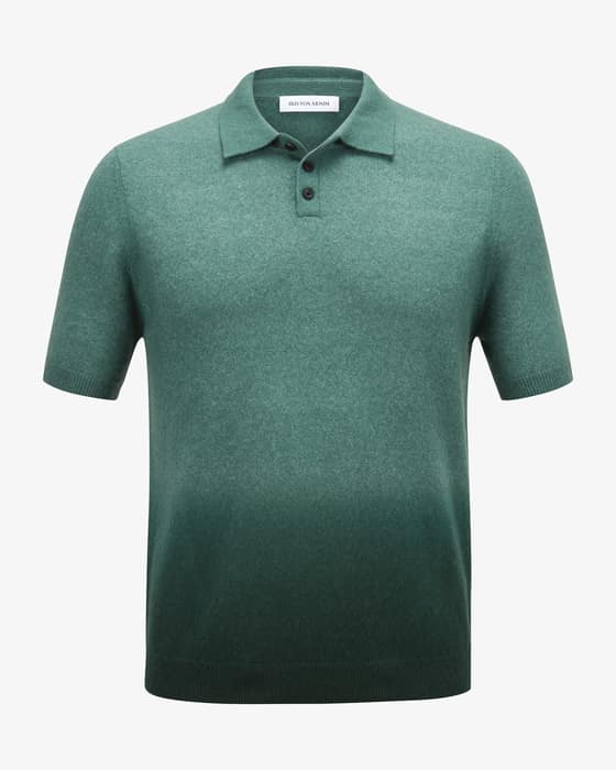Amias knitted polo shirt in cashmere and silk