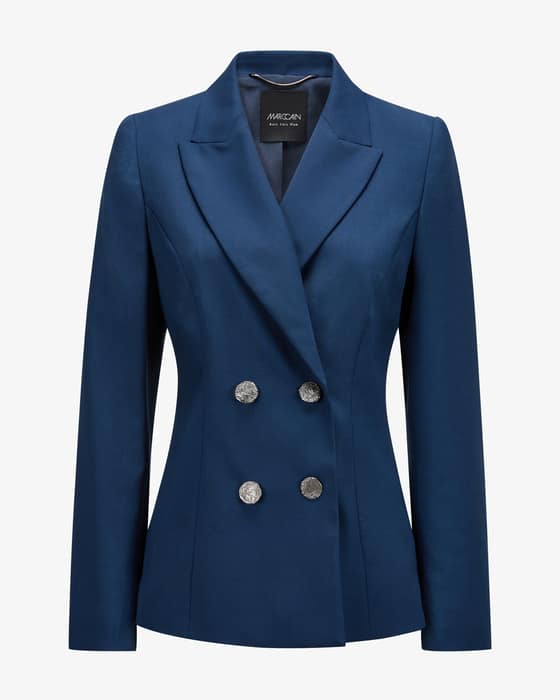 Double-breasted blazer made from virgin wool