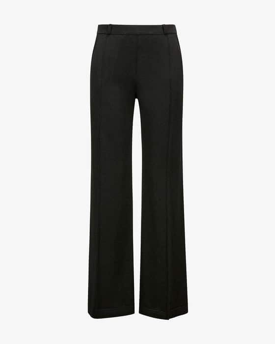 Shimmering Merino knitted trousers made from a virgin wool blend