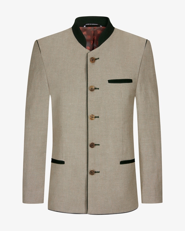 Schilfleinen Trachten-Janker aus Baumwolle und Leinen