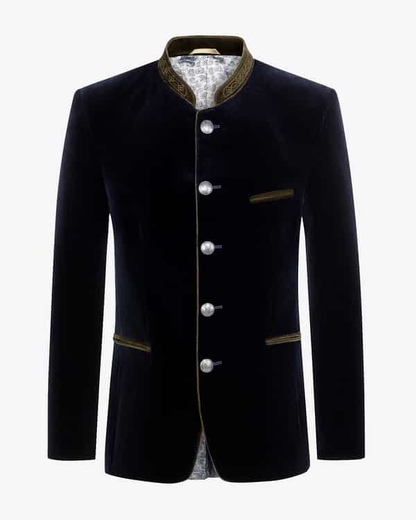 Obertraun Trachten-Samtjanker aus Baumwolle