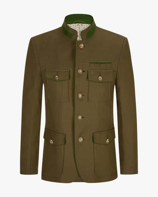 Adrian Trachten-Janker aus Leinen-Mix