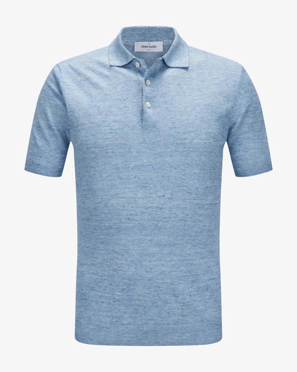 Gran Sasso Linen polo shirt at LODENFREY