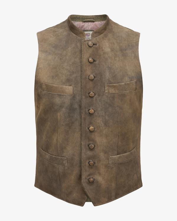 Meindl Lennox Trachten-Lederweste  bei LODENFREY