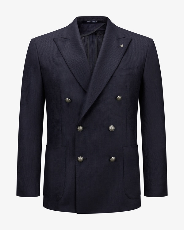 Double-breasted jacket in virgin wool