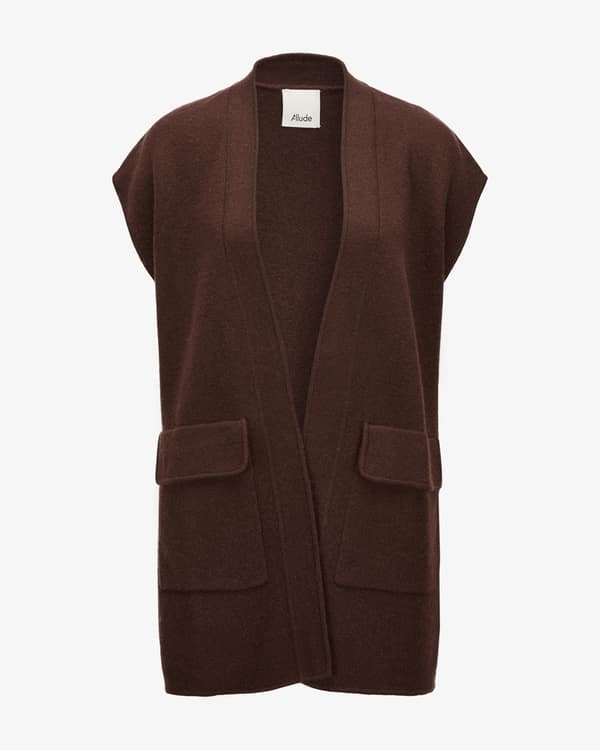 Strickweste aus Schurwolle und Cashmere