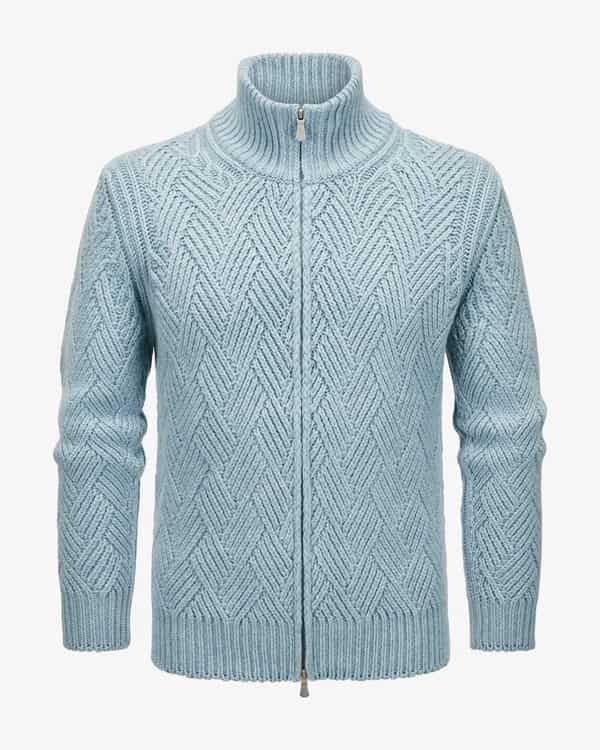 Strickjacke aus Schurwoll-Cashmere-Mix