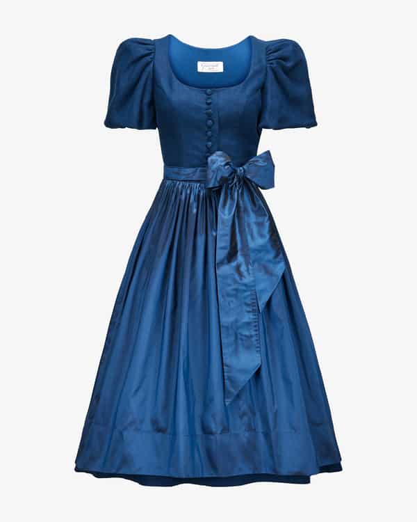 Guila Midi-Leinendirndl mit Seidenschürze 