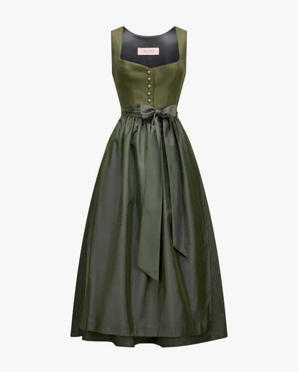 Alissa by Kinga Mathe Nora Leinendirndl lang mit Schürze bei LODENFREY