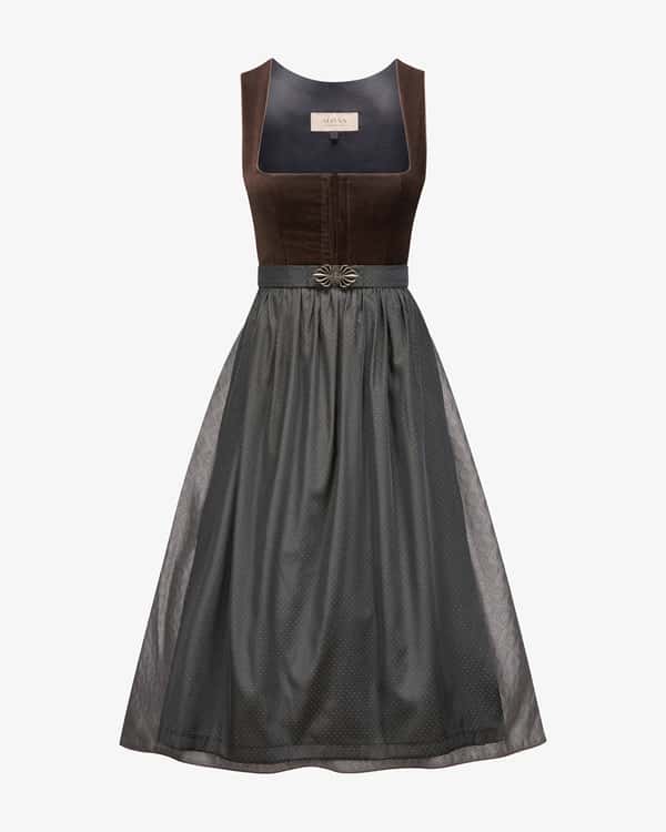Alissa by Kinga Mathe Lumi dirndl long with apron  at LODENFREY