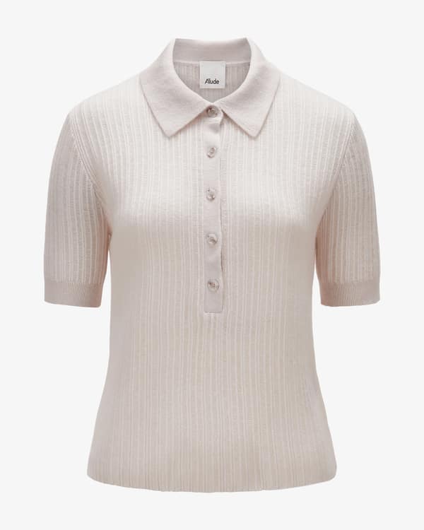 Strick-Poloshirt aus Cashmere