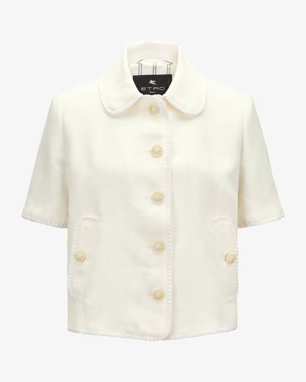 Kurzblazer aus Leinen