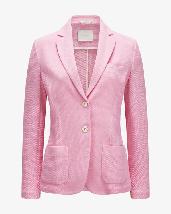 Strickblazer Slim Fit aus Baumwolle