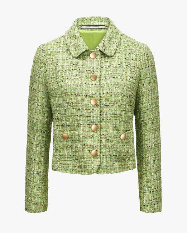 Bouclé-Blazer Idelle aus Baumwoll-Mix