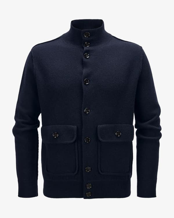 Cardigan made from virgin wool and cashmere