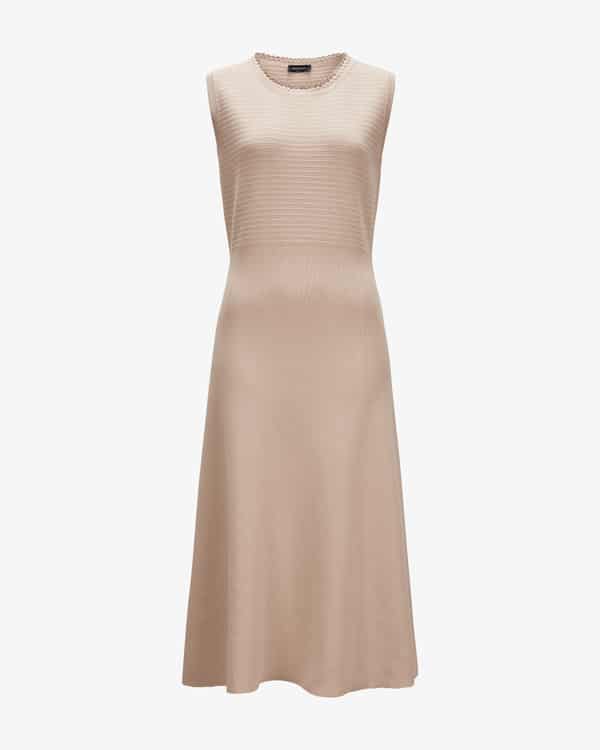 Strickkleid aus Merinowolle und Baumwolle