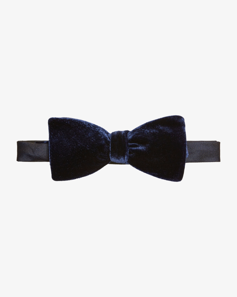 Image 1 for Velvet bow tie made of cotton and silk One size fits all