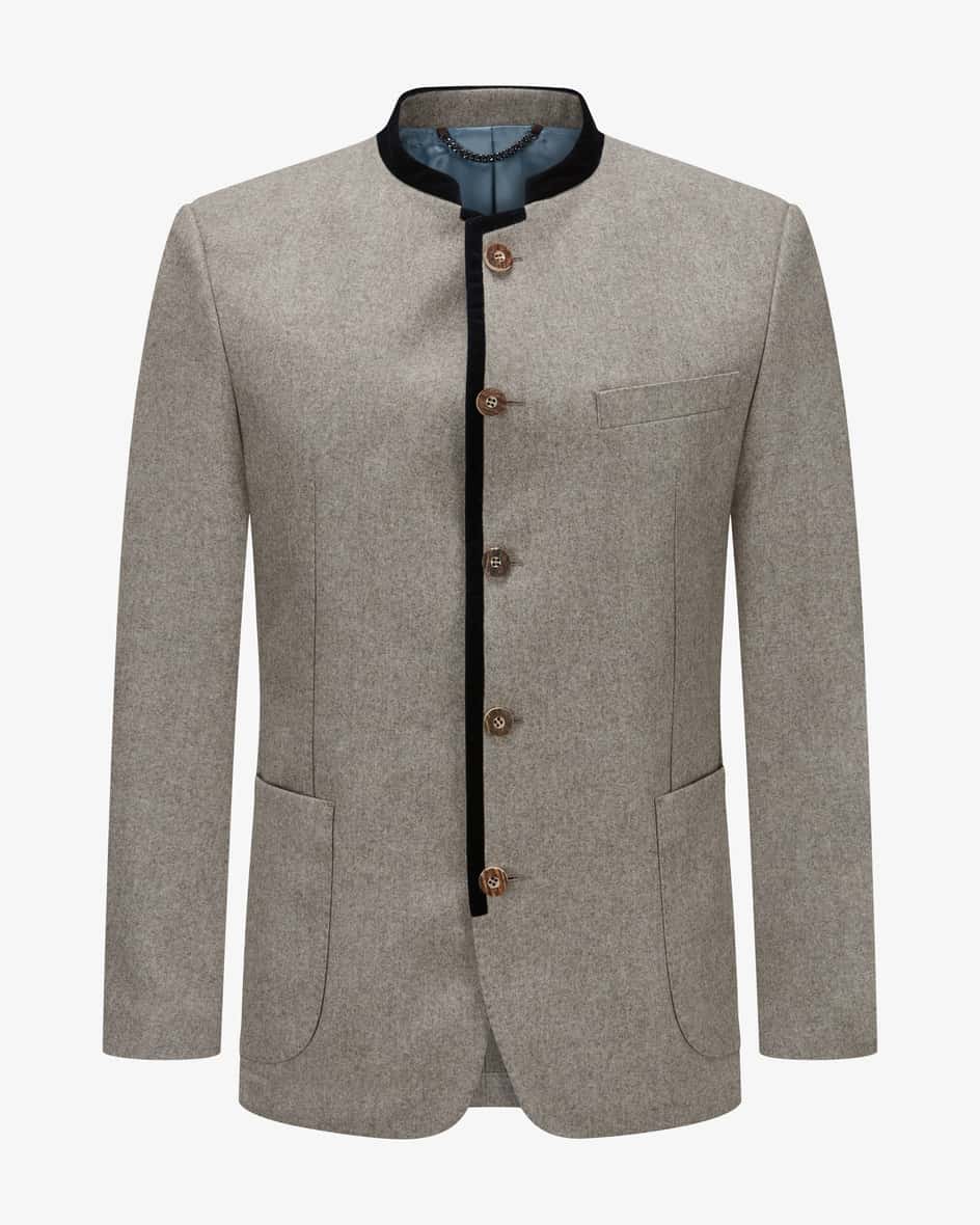 Windsor Sendling Trachten-Janker aus Wolle (Beige, Gr. 110) Herren Trachten Janker-Trachtensakkos