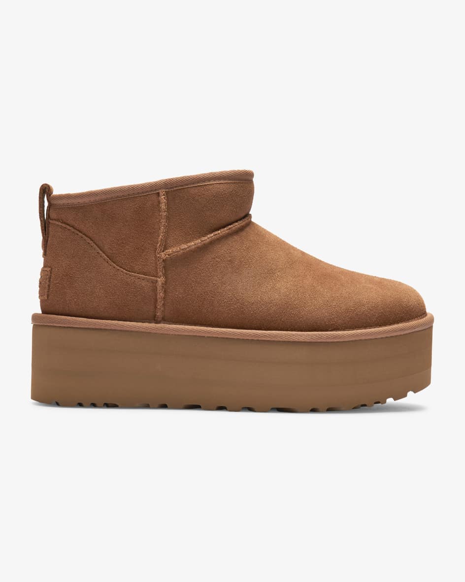 Ugg Ultra Mini Platform Boots (Braun, Gr. 37) Damen Schuhe Stiefeletten-Boots Plateau-Stiefeletten