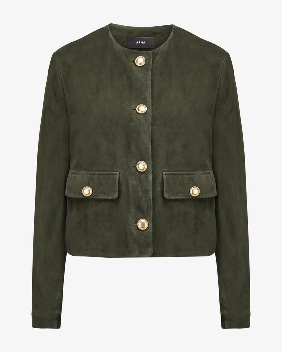 Arma Gaya Lederjacke (Grün, Gr. 44) Damen Jacken Lederjacken-Bikerjacken